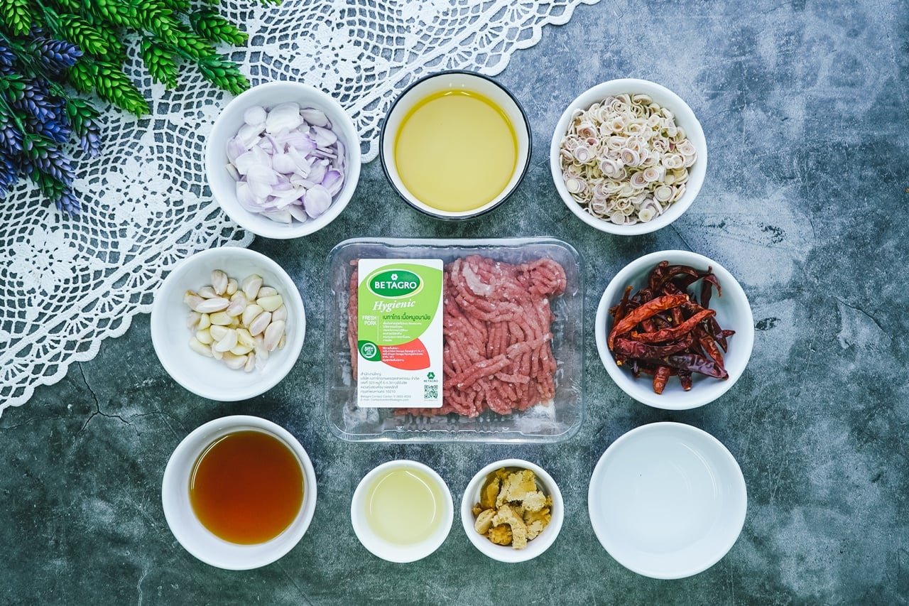 เมนูสมุนไพร-น้ำพริกหมูตะไคร้ thai-herbs.thdata.co | เมนูสมุนไพร-น้ำพริกหมูตะไคร้ สรรพคุณ สมุนไพร ไทย 