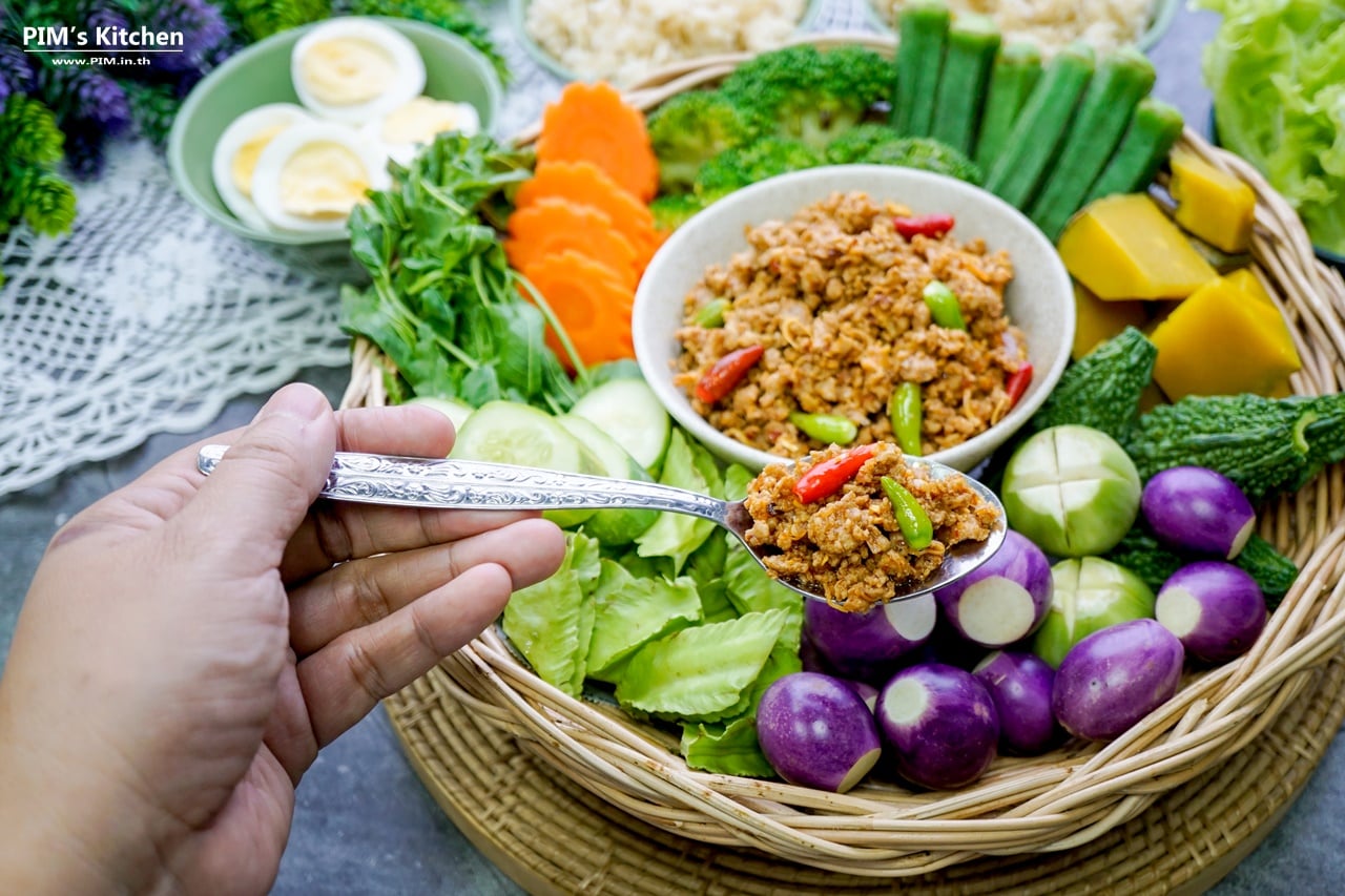 เมนูสมุนไพร-น้ำพริกหมูตะไคร้ thai-herbs.thdata.co | เมนูสมุนไพร-น้ำพริกหมูตะไคร้ สรรพคุณ สมุนไพร ไทย 